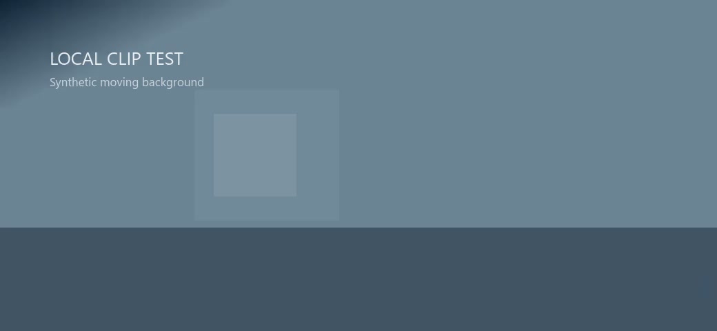 Decoded output frame at 00:00:00; the generated corner badge is no longer visible.